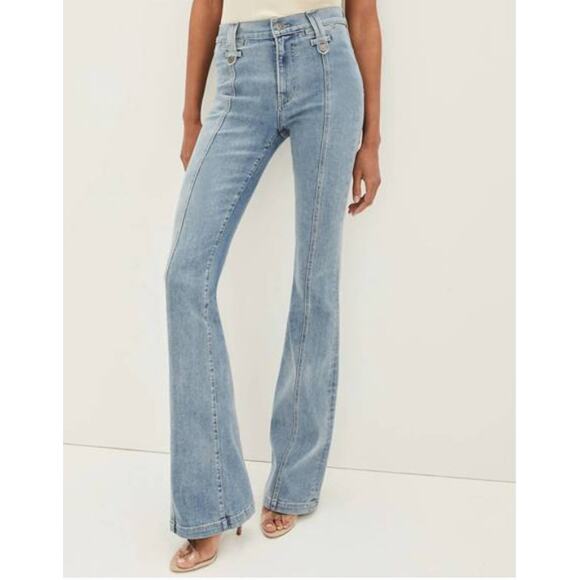 Veronica Beard Beverly Skinny Flare Jean in Lakeshore Size 28 Womens - Picture 1 of 15